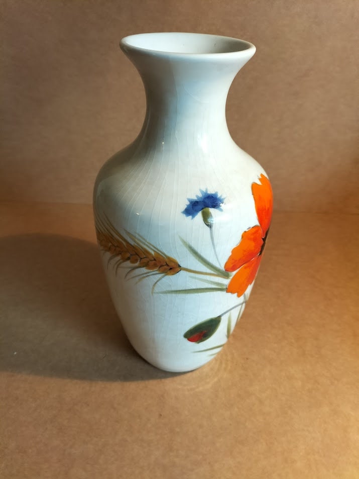 アート・デザイン・音楽 Vasi Comunicanti & Nuova Ceramica Italian Nuova Ceramica Vase With Poppies Andcornflowers - Etsy