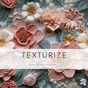 Stickerei nahtlose Muster, Floral Seamless Datei, Faux Cottage Core 3d digitales Papier, Stoffdruck, Hochzeitseinladung, Herbst Blumen png