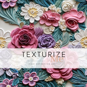 Stickerei nahtlose Muster, Floral Seamless Datei, Faux Cottage Core 3d digitales Papier, Stoffdruck, Hochzeitseinladung, Herbst Blumen png