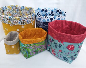 Mixed Handmade Fabric Baskets