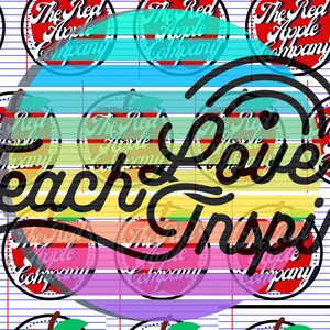 Teach Love Inspire Retro PNG/SVG