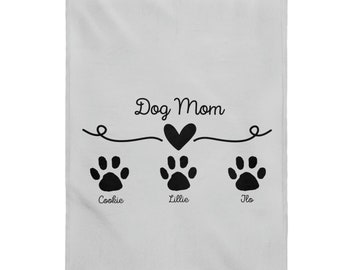 Hondenmoeder, hondenliefhebber cadeau, hondenmoeder deken, cadeau voor hondenliefhebber, gepersonaliseerde hondenmoeder deken, aangepaste hondenmoeder deken gooien