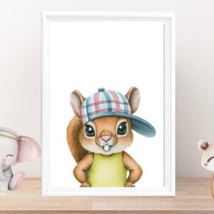Animal Poster - Squirrel - Digital File