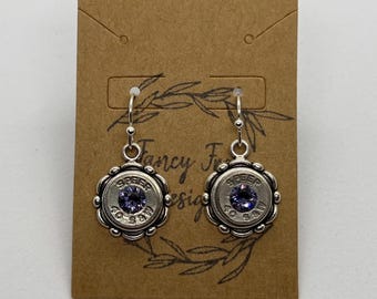 Bullet Earrings 9mm Bullet Dangle Earrings