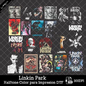 Opakowanie 20 PNG Halftone DTF - Linkin Park