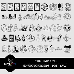 50 Vectors of The Simpsons