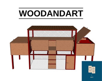 The Garden Coop Begehbarer Hühnerstall Plan eBook (PDF), DIY Hühnerstall, Digitale Dowloading Pläne, Hühnerstall für Garten