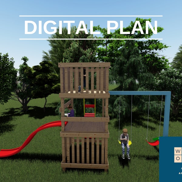 Playhouse Plans, DIY Playhouse, Playhouse Plans for Kids, Do It Yourself with Digital downloads, Modern Playhouse For Kids,