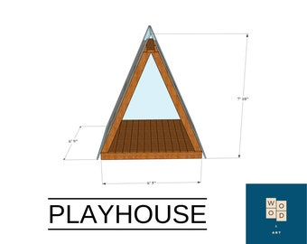 Playhouse Plans for Kids, Do It Yourself with Digital downloads, Modern Playhouse For Kids, Playhouse Plans PDF