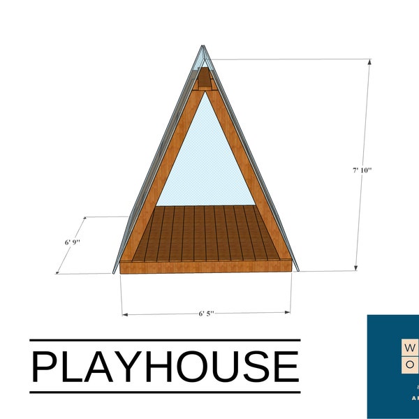 Playhouse Plans for Kids, Do It Yourself with Digital downloads, Modern Playhouse For Kids, Playhouse Plans PDF