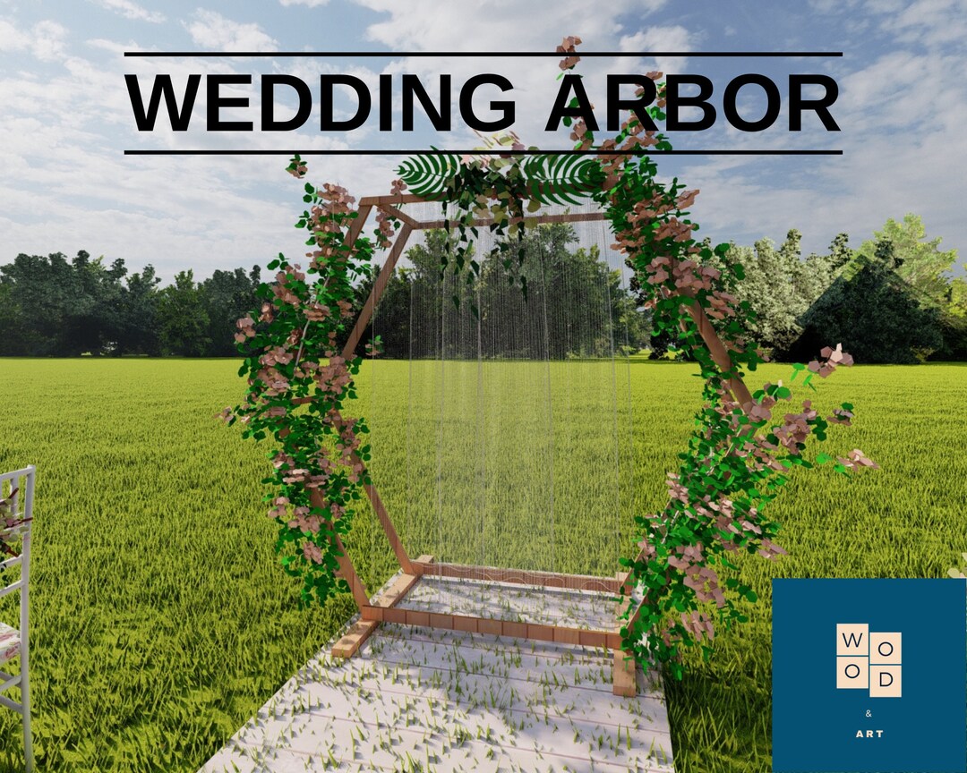 Hexagon Wedding Arbor DIY Plans PDF / Geometric Arch Build / Backyard