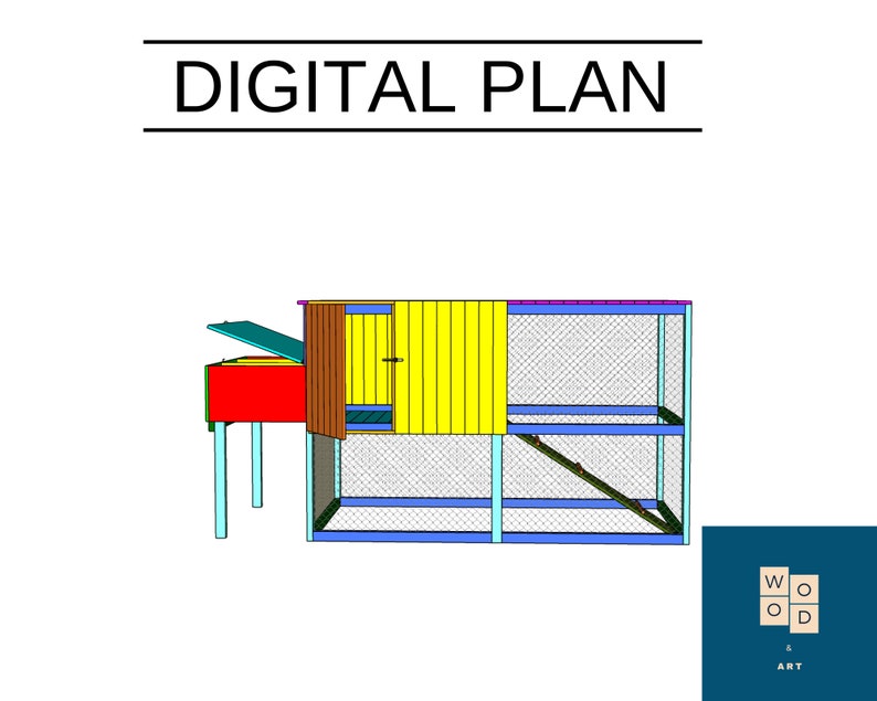 Chicken Coop Plan, DIY Chicken Coop, Digital Downloading Product, Coop