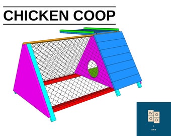 chicken coop plan, DIY chicken coop, Digital Downloading Product, Coop Project, Easy chicken coop plan, Triangle Coop, small chicken coop