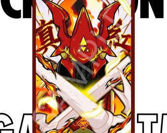 Bustine protettive per carte collezionabili DTCG Custom Fanart Gallantmon Crimson Mode TCG MTG 66 x 91 mm