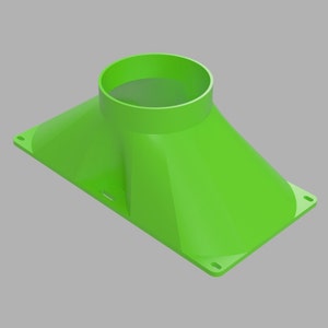 Dual 140mm Fan to Duct adapter 3&quot; 4&quot; 5&quot;