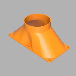 Dual 120mm Fan to Duct adapter 3&quot; 4&quot; 5&quot;
