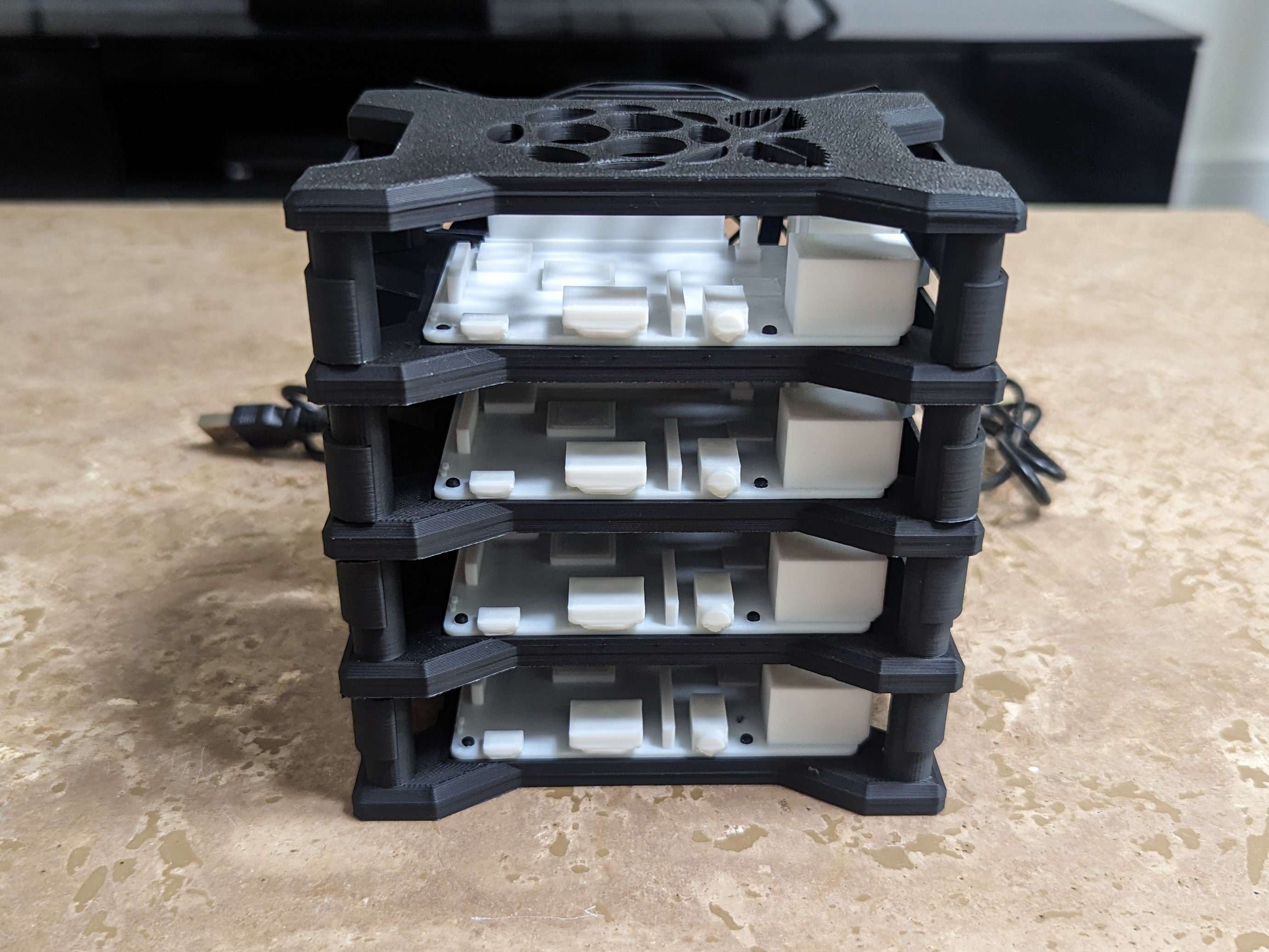 Raspberry Pi Cluster Case for Pi 5, 4B, 3B - Stackable Server Rack With ...