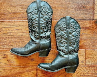 Vintage 1990s Wrangler Cowboy Boots