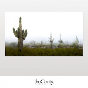 Woestijnlandschap, Cactus Wall Decor, Saguaro Wall Art, Moody Sonoran Painting, Living Room Home Decor, Digitale Prints