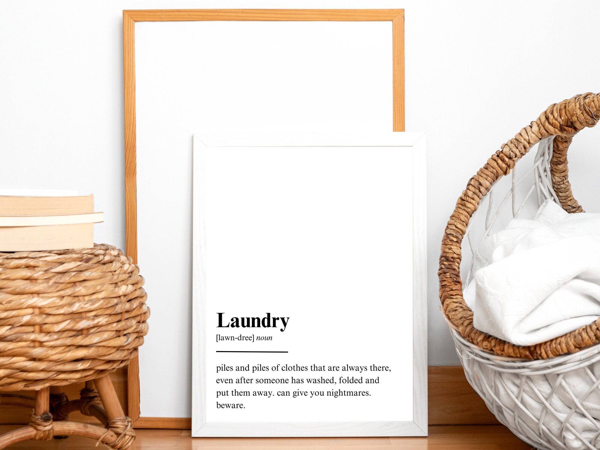 Laundry Definition, Laundry Room Decor, Printable Wall Art, Minimalist