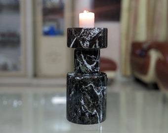 Handmade Candle Holder Decorative Marble Modern Unique Aesthetic Candle Stick Holder For Bathroom Decor Home Living Decor Gift