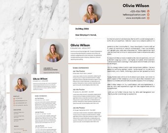 Cover Letter And Professional Resume With Canva Template Modern Cv Templates With Pictures Resume Template Bundle Cover Letter Template
