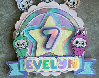 Personalized Little Monster Cake Topper