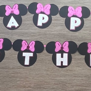 Girl Mouse Birthday Banner