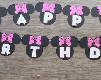 Girl Mouse Birthday Banner