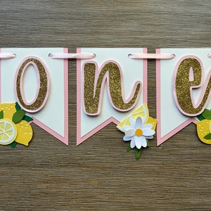 Lemons “One” High Chair Banner