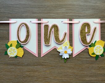 Lemons “One” High Chair Banner