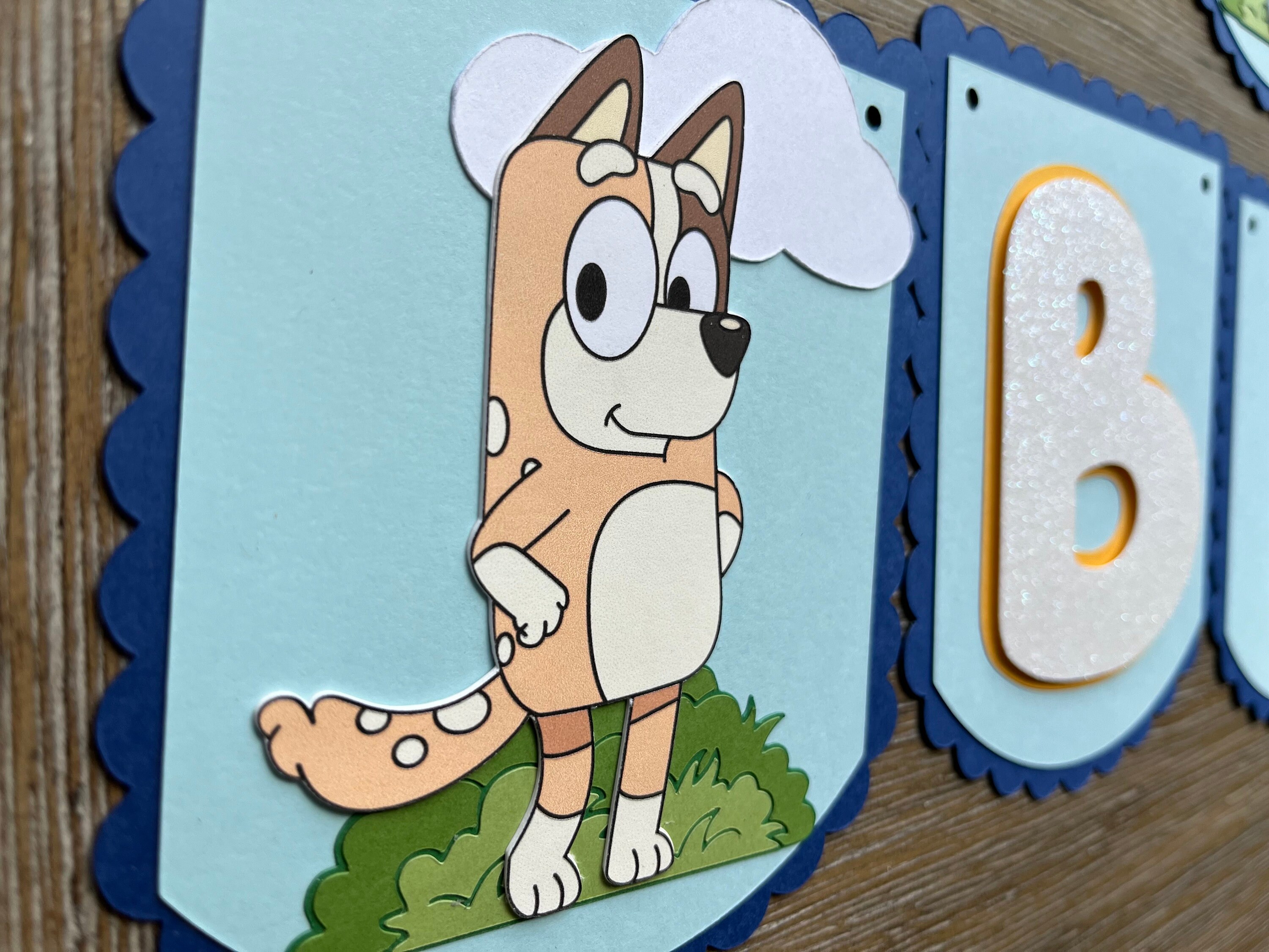 Blue Dog Inspired Birthday Banner