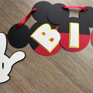 Boy Mouse Birthday Banner