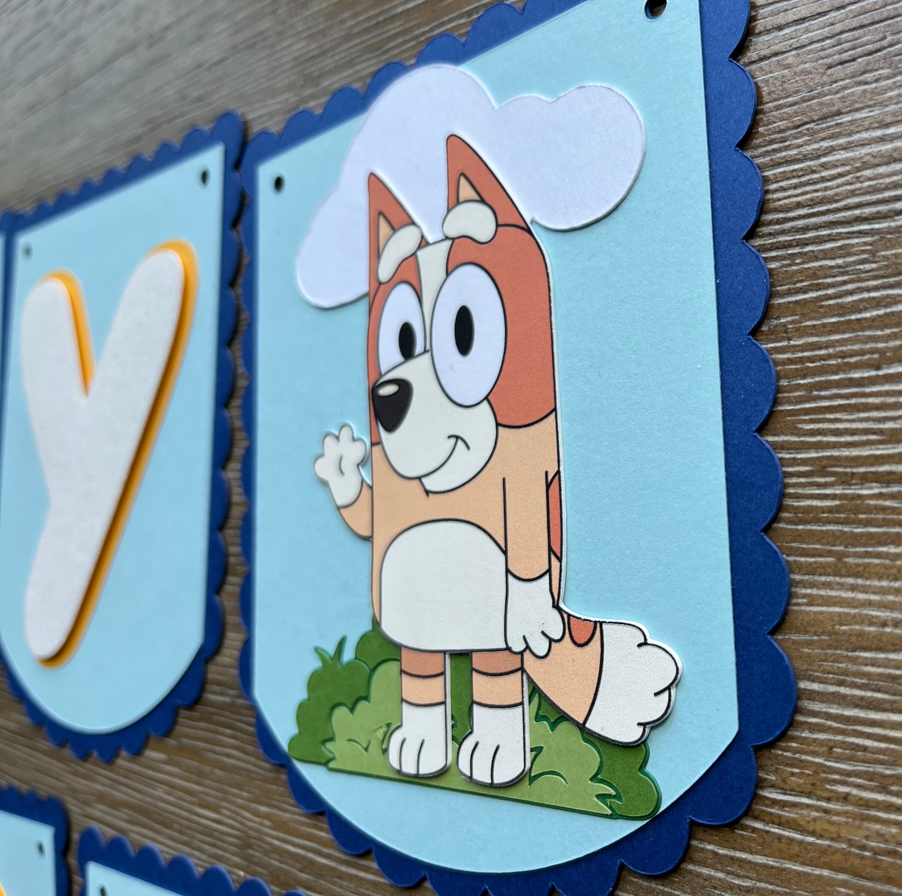 Blue Dog Inspired Birthday Banner