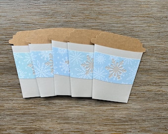 Snowflake Coffee Cup Gift Card Holders