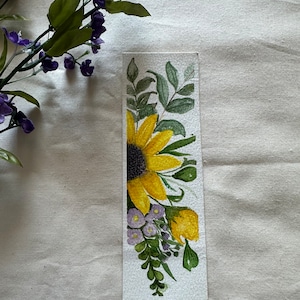 Handgeschilderde aquarel boekenlegger, 6 x 2 inch - unieke en kleurrijke bladwijzer voor boekenliefhebbers