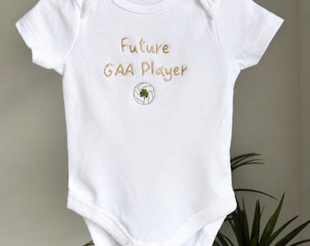 Embroidered Baby GAA Baby Grow | Irish Baby Gift, Shower Present
