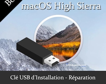 Clé USB Bootable macOS High Sierra + Guide PDF d'utilisation