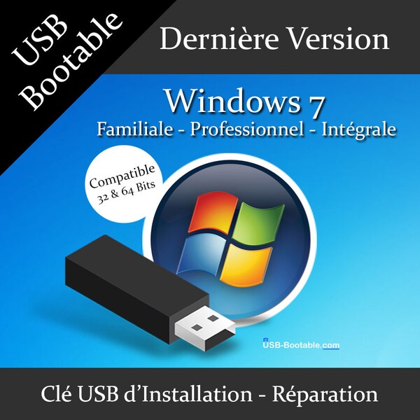 Bootfähiger USB-Stick für Windows 7 Home – Professional – Vollständig + Benutzerhandbuch