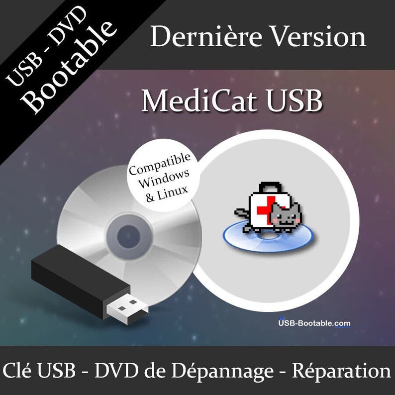 Clé USB ou DVD Bootable MediCat USB Guide d'utilisation image 1