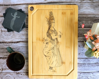 Cambodia, Khmer Apsara Cutting board, charcuterie board.