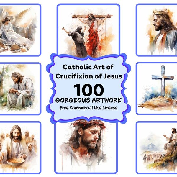 Catholic Crucifixion of Jesus Clipart Bundle, high quality png, religious prints, catholic printable, Prints, Sublimation, instant download