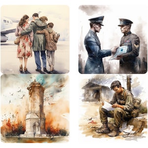 US Soldier American Art PNG Bundle, American Troops, United States Military, Patriotic Art v2, Instant Download Free Commercial Use