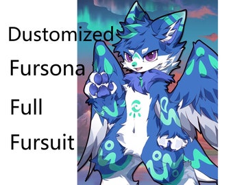 Customized fursona - customized fursuit fullbody Custom-made clothes cospaly