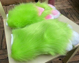 Lange Ver Fursuit Pfoten pelzige Handschuhe Cosplay Handschuhe