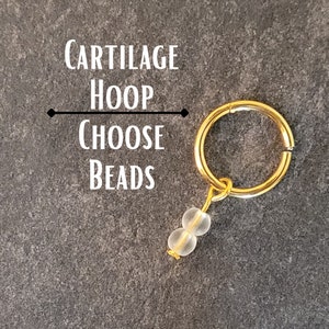 16g 18g Helix Rook Conch Daith Tragus Anel de Ouro Torcido Argola Pendurado Conta Charme Septo Brinco cartilagem piercing orelha jóias y2k romance fofo