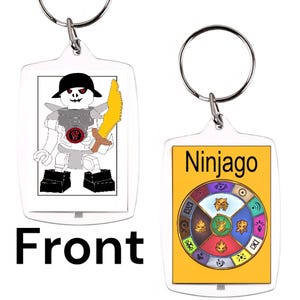 Skulkin Skeleton Keychain | Ninjago Acrylic Charm | Lego-Inspired Ninja Gift | Backpack Tag or Zipper Pull