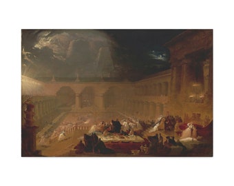 John Martin - Belshazzar's Feast 1820 - Canvas Print