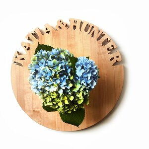 Personalized Lazy Susan, Wooden Lazy Susan, Custom Turntable, Personalized gift for Couple, cheese board