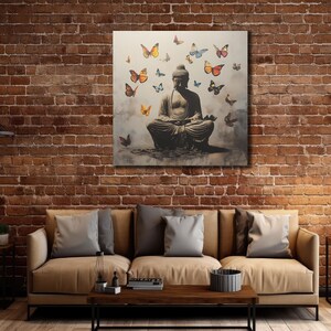 Buddha Canvas Prints, Buddhism God Canvas, Asian Painting Wall Decor, Modern Home Living Room Canvas, Bedroom Canvas, House Gift, Room Gift